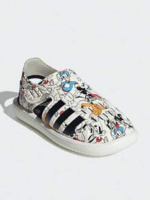 Sandalias cómodas y casuales con velcro para niños de Adidas - Blanco - Ver 1