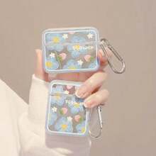 镜面花卉图案保护壳，兼容苹果手机，防刮防摔 - 彩色 - 查看 2