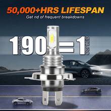 ROADSUN 超亮 H4 H7 H11 9005/HB3 9006/HB4 LED 灯泡 55000LM 6500K 适用于汽车前大灯/雾灯 - V3 - 查看 6