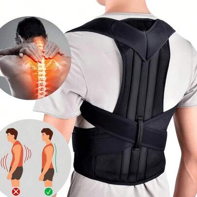 Đai chỉnh tư thế, đai chỉnh tư thế vai, đai hỗ trợ toàn thân có thể điều chỉnh, giảm đau lưng trên và lưng dưới - hỗ trợ điều trị vẹo cột sống, gù lưng, chỉnh hình ngực, thích hợp cho tập luyện tại nhà, thể thao và đi bộ, đai định hình eo và đai thể thao, dành cho thanh thiếu niên và học sinh để chỉnh sửa gù lưng, đai chỉnh hình, đai hỗ trợ lưng, đai hỗ trợ lưng có thể điều chỉnh, đai lưng thoáng khí, hỗ trợ lưng, cổ và vai, đai tiện dụng.