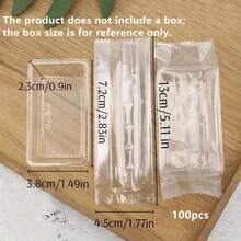 100pcs Cookie Packaging Bags, Suitable For Brownies And Small Pastries, Heat Seal Bags, Transparent Bags - Clear - View 9