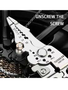 1pc Wire Stripper, Multifunctional Wire Winding And Separation Pliers, Squeegee Leather Crimping Industrial Wire Cutting Wire Tube, Special Wire Stripper For Industrial Construction Household Electrician - A - View 4