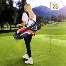 Ultra-Lite Stand Bag - 3 Lbs, 4 Way Divider Portable Club Carry Bag,-Repellent Travel With Rain Hood, Gifts Men And Women - 藏蓝色 - 查看 7