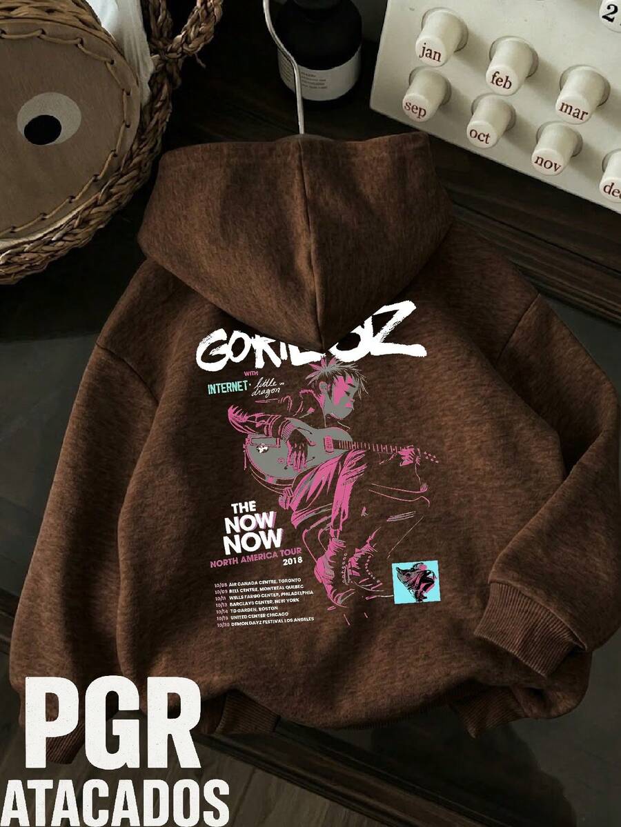 Alternative Rock Band Sweatshirt International Music Unisex Men's Women's 100% Cotton Top Premium Streetwear New Release Immediate Shipping Various Colors!! - 鏽棕色 - 查看 1
