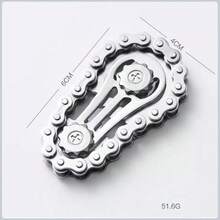 1pc Metal Chain Gear Finger Spinner, Creative Mechanical Stress Relief Toy, Adult Finger Spinning Anxiety Relief Device - Multicolor - View 7