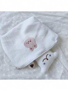 1 chiếc túi đựng đồ du lịch hình gấu mềm mại và dễ thương, túi có khóa kéo hình động vật hoạt hình dùng để đựng tã, bình sữa, đồ dùng cho bé, túi đựng đồ trang điểm cho mẹ. - Nhiều màu - Xem 7