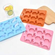 1个柯基犬造型硅胶冰格，3D小狗巧克力模具，软糖烘焙模具，冰淇淋模具，饼干糖霜蛋糕模具，各种趣味烘焙工具 - 彩色 - 查看 7