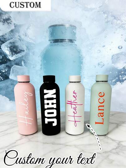 1 chiếc cốc cà phê/bình nước ngọt hai lớp bằng thép không gỉ tùy chỉnh, bình nước thể thao, dung tích 500ml/17oz, có thể in tên theo yêu cầu, nhiều màu sắc để lựa chọn, thích hợp làm quà tặng cho trường học, ngày lễ và sinh nhật cho bé trai và bé gái.