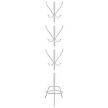 Floor-Standing Coat Rack With 12 Hooks, Stainless Steel Clothes Organizer, Klicmix Clothes Rack. - 白色 - 查看 3