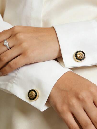 2pcs Fashion Simple Luxury Cufflink, Ladies Brooch Cover, Fashion High-End Clothing Brooch, Turtle Clip, Clip, Tie Clip, Ladies Accessories, Ladies Party Exquisite Luxury Elegant Clothing Cufflink Cover, Suitable For Daily Use, Gift For Friends, Couple Gift, Family Gift