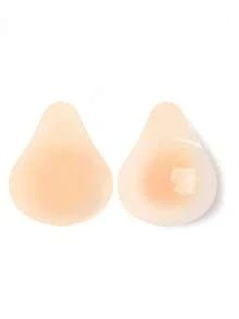 1对水滴形硅胶乳贴 - 可重复使用的透明粘性乳贴，适用于无肩带和露背服装 - 杏色 - 查看 7