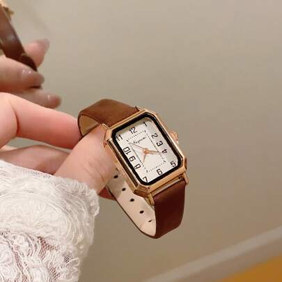 Reloj de cuarzo cuadrado para mujer, exquisito, de moda y retro, adecuado para uso diario y la mejor opción como regalo