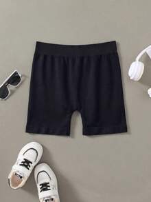 2Pcs 8-12Y Boys' Mid Waisted Sports Shorts, Solid Color High Stretch Breathable Shorts For Daily Outdoor - Multicolor - View 2