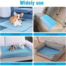 iDestry Thick Cooling Mat For Dogs, Suitable For Cats, Rabbits And Medium/Large Dogs, Curved Cooling Fiber Pad Inside, Non-Slip Washable Pet Outdoor Bed For Summer - Multicolor - View 11
