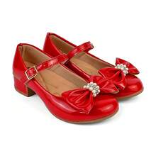 Girls' Heeled Ballet Flats, Sizes 28 To 36, Direct From The Factory, Super Comfortable 101-503 - 紅色 - 查看 1