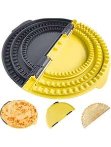 3-In-1 Adjustable Tortilla Press, Suitable For 6"-10" Tortilla Shells, Can Make Sealed Mexican Wraps, Taco Shells, Burritos, Sandwiches, Fits 10"+8"+6" Packaging | Adjustable And Detachable Crimping Machine For Wraps, Taco Shells, Dumplings, Calzones, Sandwiches | Dishwasher - View 10