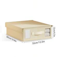 4件/1件可折叠床上用品收纳盒，牛津布衣柜收纳盒及整理盒，带透明窗口的床上用品整理盒，适合存放床单、被子和衣物 - 彩色 - 查看 11
