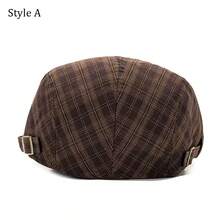 2款男士贝雷帽褶皱格子帽女士前檐帽报童帽平顶帽可调节帽子 - 時尚 - 查看 6