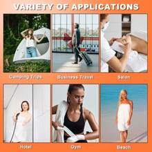 ] 6-Pcs 3-Packs Disposable Bath Toweland Wash Towel Set Travel Cleaning kit - Thickening Portable Individual-Packing Ultra Absorbent and Compact for Travel/Emergency/Camping/Sports - Blanco - Ver 8