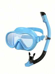 1 Set 6 Color Options High Definition Anti-Fog Large Frame Snorkel Mask & Breathing Tube Kit, Portable Full Dry Snorkeling Gear For Adults, Leak-Proof & Comfortable Fit, Unisex, Suitable For Island Vacation, Snorkeling, Free Diving, Pool Training And More Scenarios - Multicolor - View 9