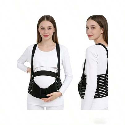 Bestselling 3-In-1 Maternity Belly Support Belt, Shoulder Strap Pregnancy Belly Band, Adjustable Abdomen Support Second & Third Trimester Pregnant Women