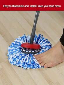 1pc Microfiber Mop Replacement Heads, Compatible With O-Cedar System,Mop Refill HeadsReplacements, Washable Replacement Mop Cloth, DustRemoval Mop Head, Wet And Dry Use, Easy To Clean, Cleaning Supplies,Back To School Supplies - 多色的 - 查看 5