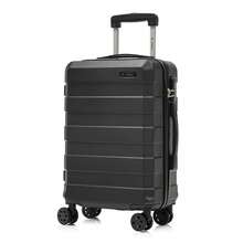 YONSLY Suitcase 16/20/24/28 Inches With 4 Wheels 360° Combination Lock Double Maintenance Zipper Mesh Pocket Soft Rubber Handle Trolley Suitcase - 黑色 - 查看 9