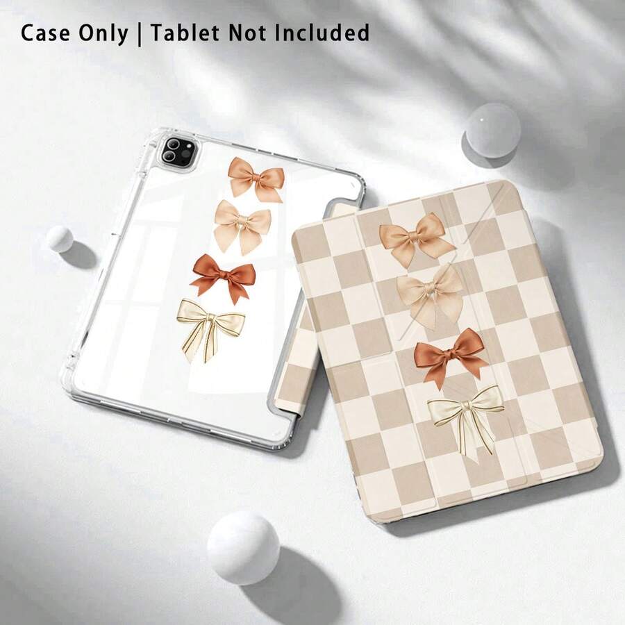 亚克力水晶彩绘平板电脑保护套，带支架，兼容三星 A9/A9+/S9/S9FE/A11/A11+/S11/S10 FE/S10 FE+/S10 Lite，也兼容苹果 A16 2025、Air 11/13、M3 2025、荣耀、Matepad SE 11 等热门机型，蝴蝶、格子等多种图案可选。 - 彩色 - 查看 1