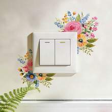 1/3 miếng dán trang trí công tắc điện họa tiết hoa màu nước, decal vinyl chống thấm nước có thể tháo rời, dùng để trang trí công tắc điện phòng khách, phòng ngủ, phòng tắm, trang trí tường nhà. - Nhiều màu - Xem 5
