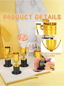 12 huy chương cúp nhỏ, cúp nhựa mạ vàng 4,5 inch, thích hợp cho các cuộc thi thể thao, giải thưởng tiệc tùng, phần thưởng tựu trường, phù hợp cho người lớn và trẻ em trong lớp học, trường học, giải thưởng tiệc tùng, túi quà tặng. - Nhiều màu - Xem 9