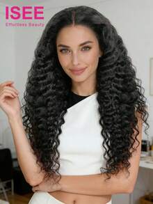 ISEE Hair Wear And Go 无胶水波纹假发 7*5 高清蕾丝假发 18-28 英寸 180% 密度 预拔发际线和预剪蕾丝 时尚假发 未经加工的真人处女发 自然百搭 100% 真人发假发 - SNatural - 查看 1