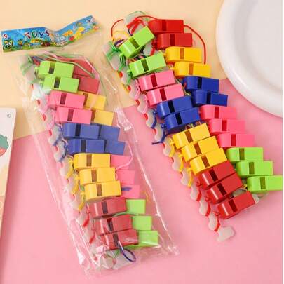 10/20pcs/Pack Colorful Loud Sports Whistle With Lanyard, Suitable For Referees, Cheerleaders And Outdoor Activities - Ideal Choice For Coaches And Referees - Colorful Plastic Whistle Small Whistle Sports Referee Cheering Whistle Fan Supplies