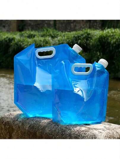 1pc Outdoor Foldable Water Bag, A Mobile Water Station For Camping & Travel! Collapsible And Compact When Empty, It Instantly Transforms Into A Large Capacity Water Bucket When Filled, Perfectly Solving Outdoor Water Storage, Washing, And Cleaning Needs. Say Goodbye To Heavy Water Buckets, This Foldable Water Bag Redefines The Outdoor Water Storage Experience! With A Handle Design For Easy Carrying.