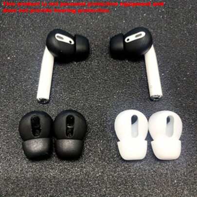 2 对适用于 EarPods 1/2 的硅胶耳塞，柔软的无线耳机替换耳垫，贴合耳廓，适合日常使用、运动、跑步，防摔耳套套装