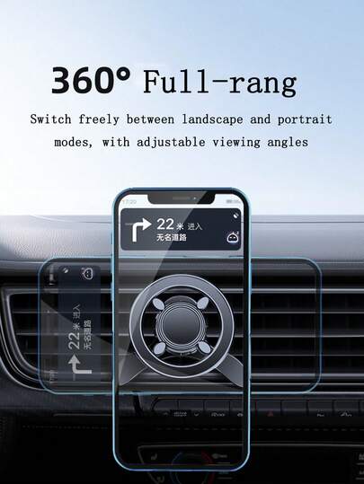 1 cái Giá đỡ điện thoại từ tính gắn khe gió ô tô, Magsafe Navigation, lực hút mạnh bằng kim loại, dùng được cho mọi loại xe