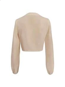 Elegant And Versatile Blouse With A Solid-Color Front Knot, Perfect For Everyday Casual Wear, At Home, For Work, And For Dates. - 香檳色 - 查看 4
