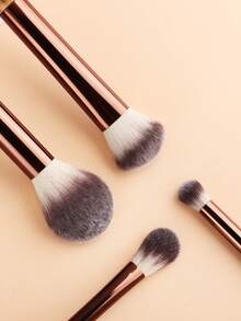 Premium Soft Makeup Brush Set - Foundation Brush, Powder Brush, Concealer Brush, Water Drop Makeup Sponge, Full Makeup Brush Kit - Coffee Brown - View 3