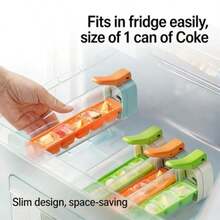 Press Ice Tray - Easy Release, Fridge Door Ice Mold - Multicolor - View 2
