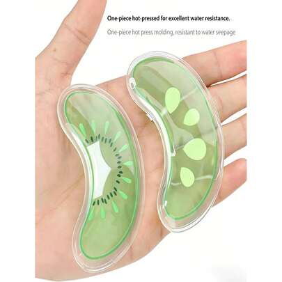 Máscara de ojos de gel refrigerante de PVC, máscara de ojos con diseño de frutas de verano, máscara de ojos con paquete de hielo calmante y refrescante para relajación
