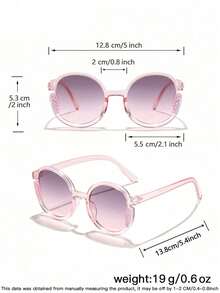 1 chiếc kính thời trang retro cho trẻ em 3-8 tuổi, gọng polycarbonate bất đối xứng màu hồng trong suốt, kiểu dáng giản dị, cá tính, đa năng, thích hợp cho các buổi đi chơi và tiệc tùng, kèm hộp đựng kính. - Nhiều màu - Xem 7