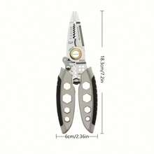 1件装多功能电工剥线钳，不锈钢线压接、切割、绕线一体钳，电气维修工具 - 多功能剝線鉗 - 查看 3