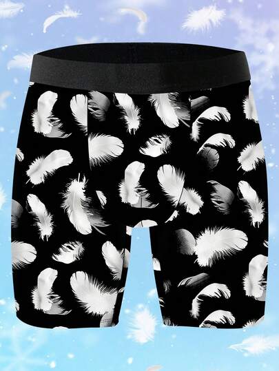 1 chiếc quần boxer nam kiểu dáng độc đáo, họa tiết tối màu, chủ đề hiện đại, chất liệu vải dệt kim, kiểu dáng thể thao rộng rãi, thoáng khí và thấm hút mồ hôi, mềm mại và thân thiện với da, quần lót boxer thể thao thường ngày.