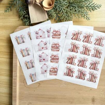 Spring Floral Texture Transfer Paper, Polymer Clay Printing Paper With Book And Envelope Floral Patterns, One-Time Use Transfer Paper For DIY Earrings And Jewelry Making, Unique Handmade Crafts