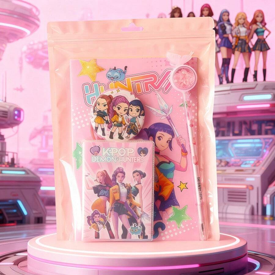 KPop Idol Style Stationery Set Creative Practical Study Kit Great For School Notes Homework And Fans Collection Random Delivery - Multicolor - View 1