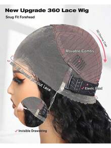 GABRIELLE 34, 36 Inch Straight Lace-Front Wigs, Human Hair, Pre-Plucked, 250% Density, Transparent Lace Front (13x4) 13x6 Human Hair Lace-Front Wigs, Ready To Wear, 6x4, 5x5, 9x6, 7x5, Glueless Human Hair Wigs, Pre-Cut Brazilian Hair, Concealed Strap, 360° Straight Full Lace-Front Human Hair Wigs With Invisible Drawstring, 15 Cm Short Pixie-Cut Human Hair Wigs, Natural Color, Natural Hairline - Natural Black - 查看 9