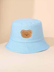 1顶趣味儿童渔夫帽，带泰迪熊雪尼尔贴片，透气舒适，适合公园玩耍和拍照 - 1PC - 查看 16