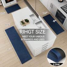 Kitchen Mats & Rugs - أزرق داكن - مشاهدة 2