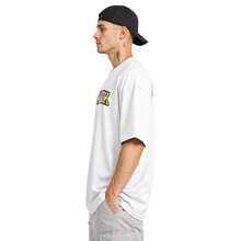 Men's Oversized Cotton Crew Neck Printed T-Shirt For Gym - Comfortable - Blanco Marrón - Ver 2