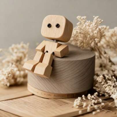 1个最新款迷人摇摆迷你木制玩偶 - 完美礼物、生日礼物、理想礼物、惊喜礼物、节日礼物、季节性礼物、万圣节礼物、圣诞节礼物、游戏玩家礼物、复活节礼物