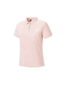 Camisa polo esportiva XTEP, modelo 2026, secagem rápida, com gola, ideal para treinos e atividades físicas. Manga curta. Perfeita para mulheres. - Lótus rosa - Ver 1